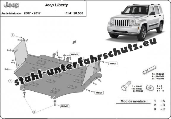 Unterfahrschutz für Motor der Marke Jeep Liberty