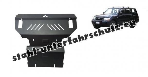 Unterfahrschutz für Motor und  kühler aus Stahl für  Mitsubishi Pajero 3 (V60, V70)