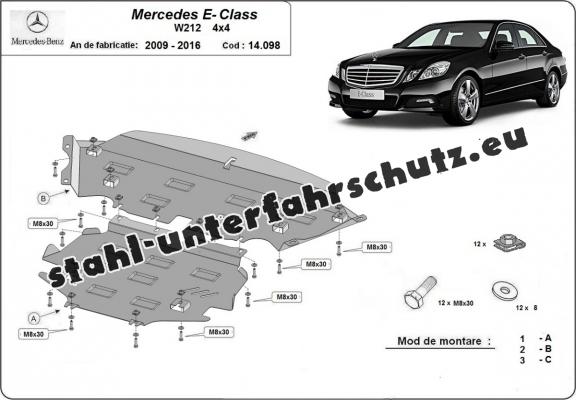 Unterfahrschutz für Motor der Marke Mercedes E-Class W212 - 4x4