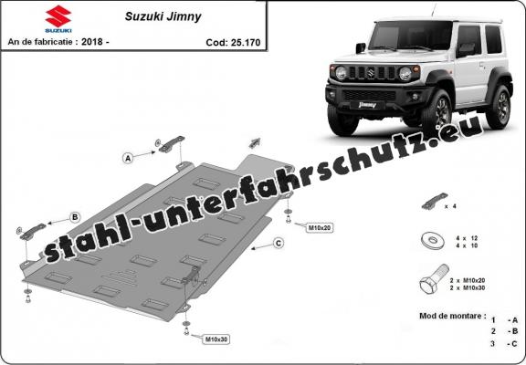 Stahl  Verteilergetriebe Schutz für  Suzuki Jimny