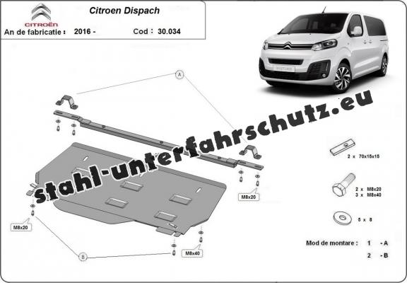 Unterfahrschutz für Motor der Marke Citroen Dispatch MPV