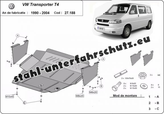 Unterfahrschutz für Motor der Marke VW Transporter T4 Caravelle