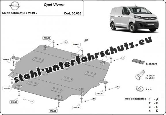 Unterfahrschutz für Motor der Marke Opel Vivaro