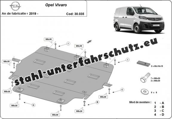 Unterfahrschutz für Motor der Marke Opel Vivaro C 