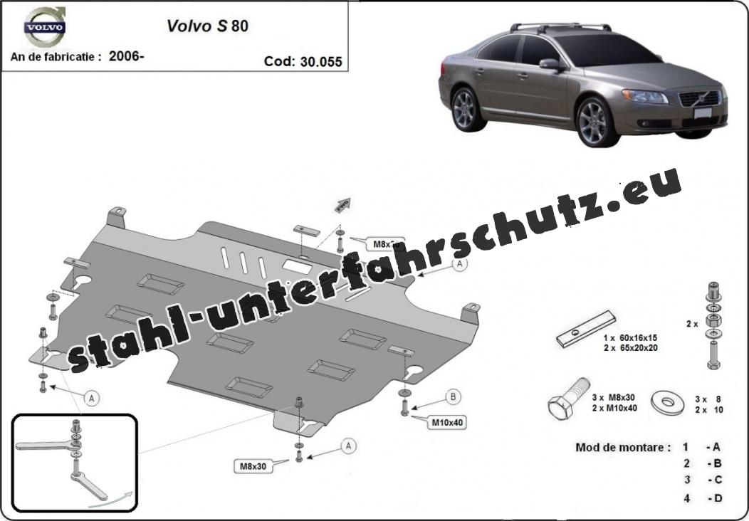Stahl Unterfahrschutz für Motor der Marke Volvo V50 2004-2017