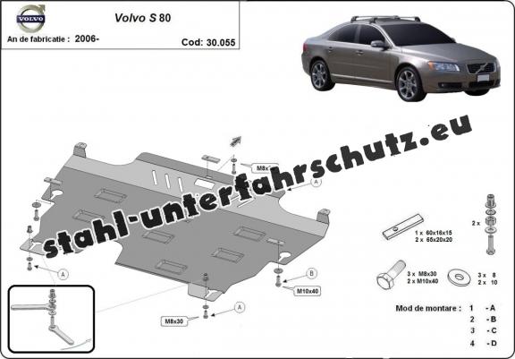 Unterfahrschutz für Motor und Getriebe aus Stahl für  Volvo S80