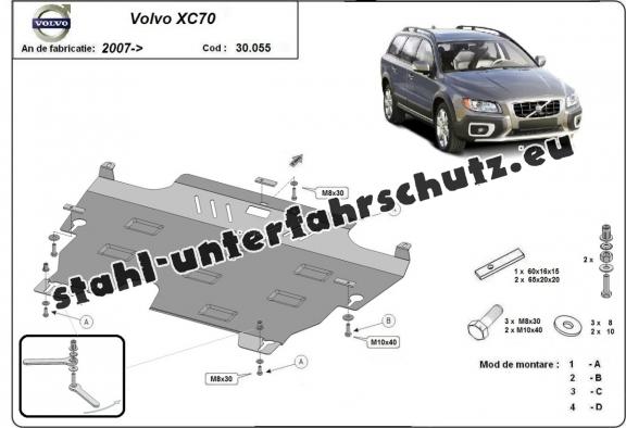 Unterfahrschutz für Motor und Getriebe aus Stahl für  Volvo XC70