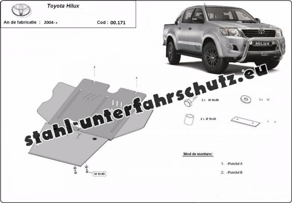 Stahl Getriebe Schutz und Partikelfilter für Toyota Hilux