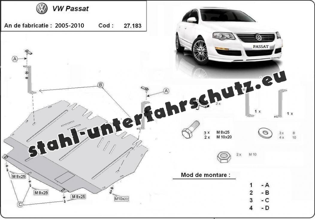 Unterfahrschutz für Motor der Marke VW Passat