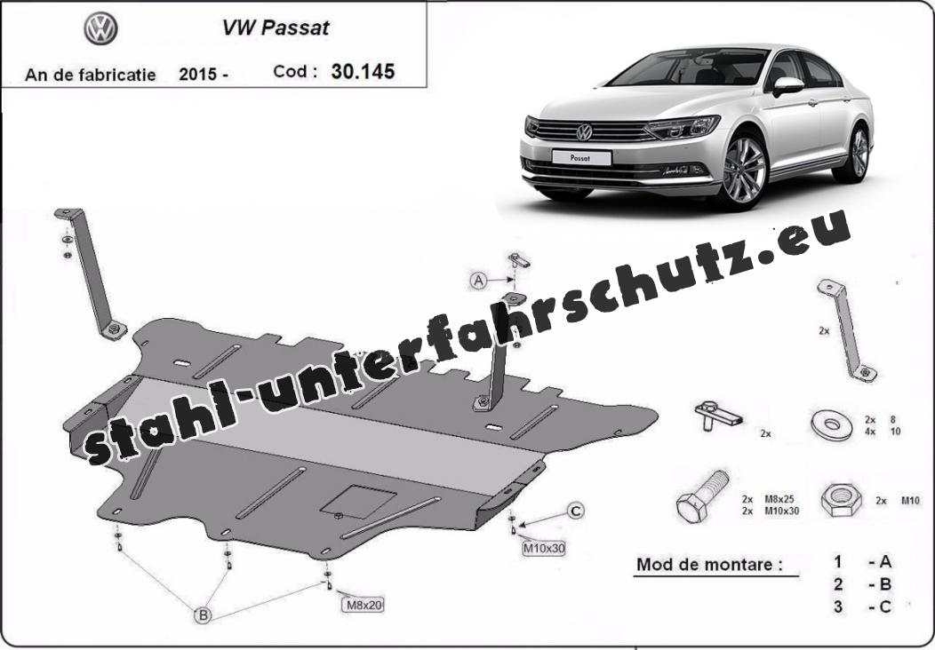 Unterfahrschutz für Motor der Marke VW Passat