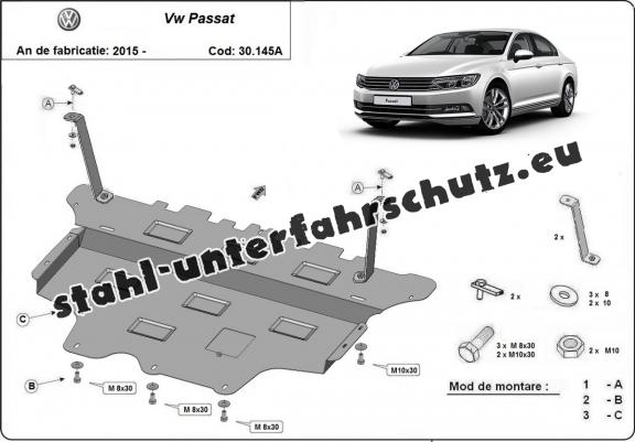 Unterfahrschutz für Motor der Marke VW Passat B8 - Automatikgetriebe