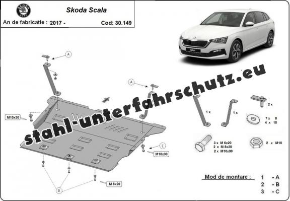 Unterfahrschutz für Motor der Marke Skoda Scala