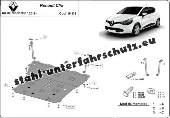 Unterfahrschutz für Motor der Marke Renault Clio 5