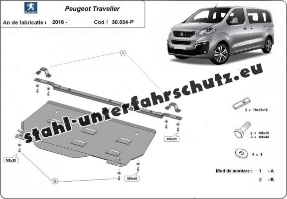 Unterfahrschutz für Motor der Marke Peugeot Traveller MPV