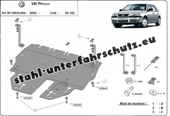 Unterfahrschutz für Motor der Marke Volkswagen Pointer