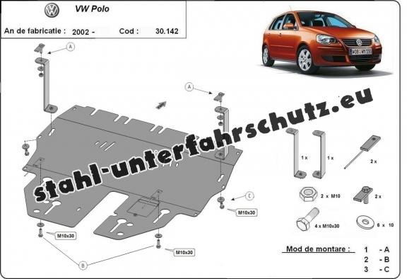 Unterfahrschutz für Motor der Marke VW Polo Benzin