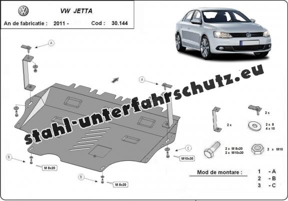 Unterfahrschutz für Motor der Marke Volkswagen VW Jetta