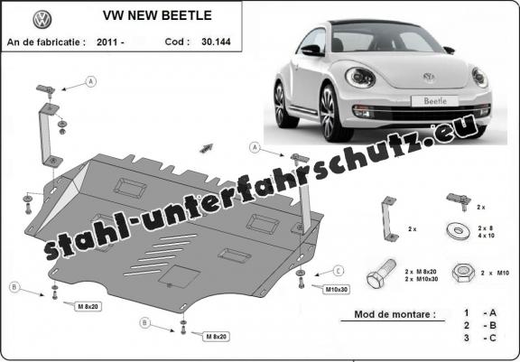 Unterfahrschutz für Motor der Marke Volkswagen New Beetle