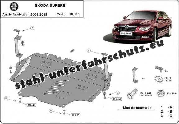 Unterfahrschutz für Motor der Marke Skoda Superb