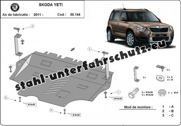 Unterfahrschutz für Motor der Marke Skoda Yeti