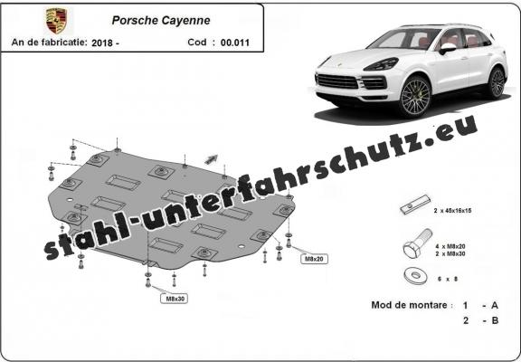 Stahl Getriebe Schutz für  Porsche Cayenne