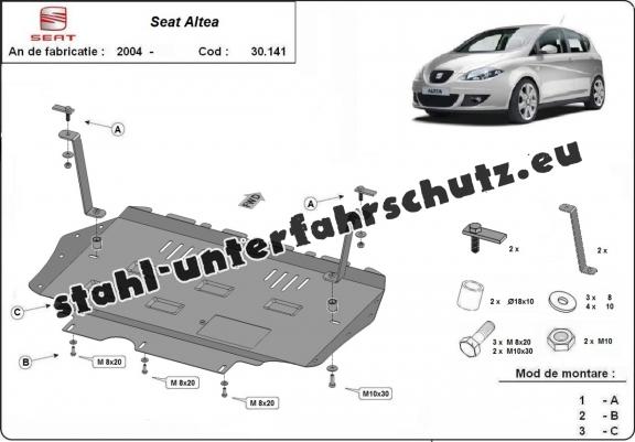 Unterfahrschutz für Motor der Marke Seat Altea