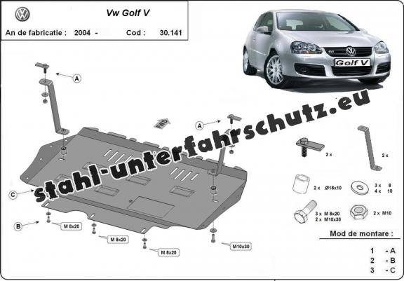 Unterfahrschutz für Motor der Marke Vw golf mk5