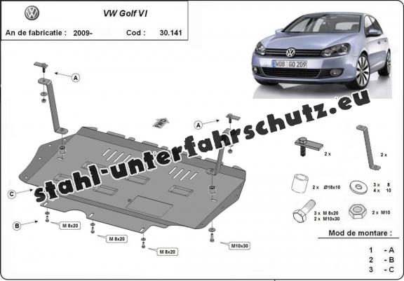 Unterfahrschutz für Motor der Marke VW Golf 6