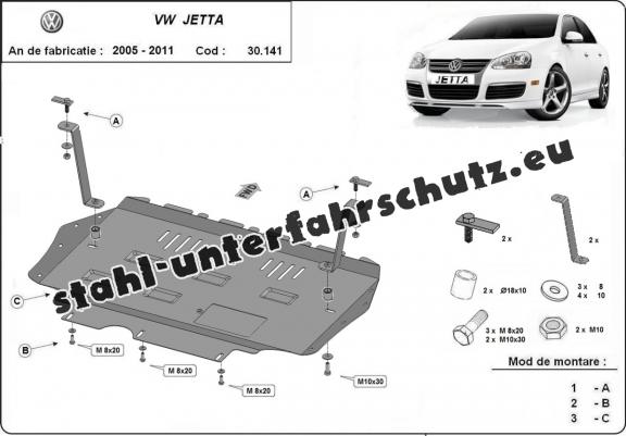 Unterfahrschutz für Motor der Marke VW Jetta