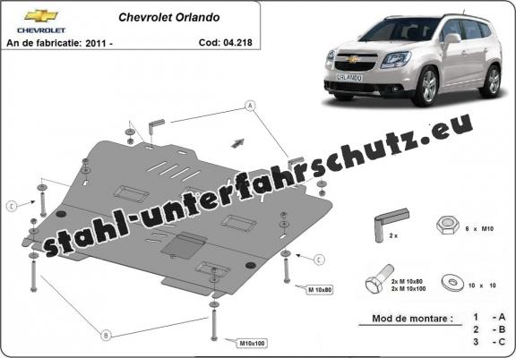 Unterfahrschutz für Motor der Marke Chevrolet Orlando