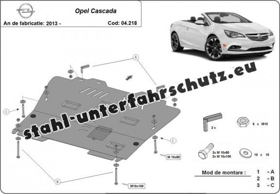 Unterfahrschutz für Motor der Marke Opel Cascada