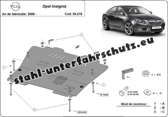 Unterfahrschutz für Motor der Marke Opel Insignia