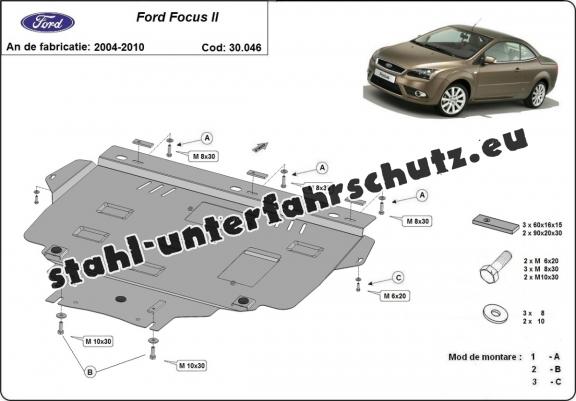 Unterfahrschutz für Motor der Marke Ford Focus 2