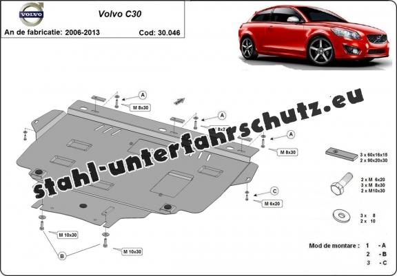 Unterfahrschutz für Motor der Marke Volvo C30