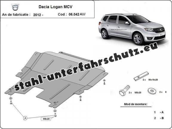 Aluminium Unterfahrschutz für Motor der Marke DACIA LOGAN MCV