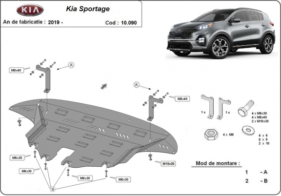 Unterfahrschutz für Motor der Marke Kia Sportage