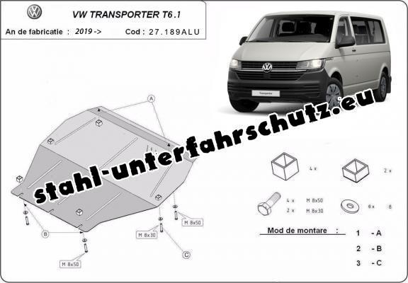 Aluminium Unterfahrschutz für Motor der Marke Volkswagen Volkswagen Transporter T6.1