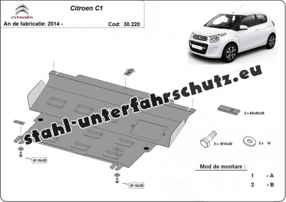 Unterfahrschutz für Motor der Marke Citroen C1