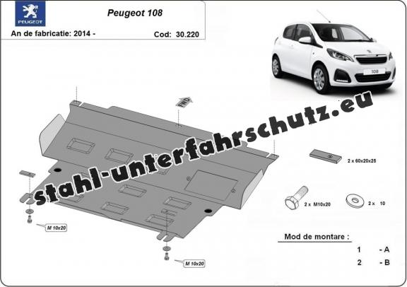 Unterfahrschutz für Motor der Marke Peugeot 108