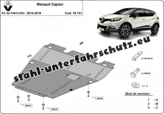 Unterfahrschutz für Motor der Marke Renault Captur