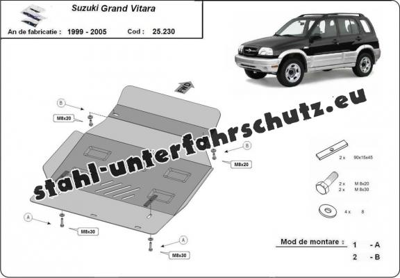 Unterfahrschutz für Motor der Marke Suzuki Grand Vitara