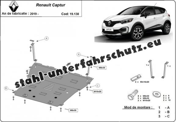 Unterfahrschutz für Motor der Marke Renault Captur