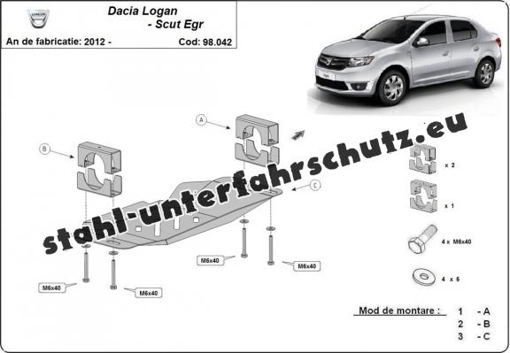 Unterfahrschutz für Stop & Go-System, EGR Dacia Logan 2