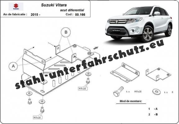 Stahl Differentialschutz für  Suzuki Vitara