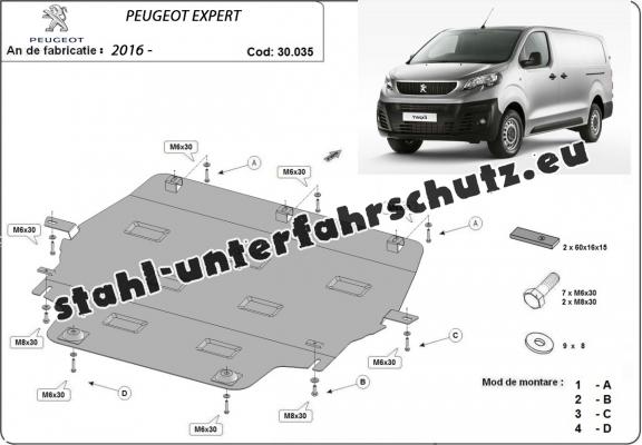 Unterfahrschutz für Motor der Marke Peugeot Expert