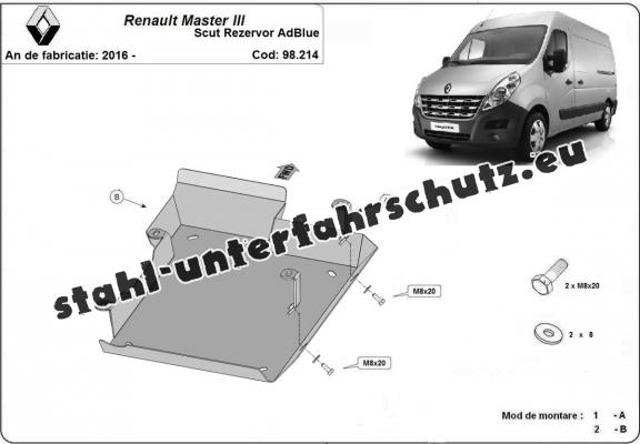 Stahlschutz für AdBluetank der Marke  Renault Master 3  - Model 2