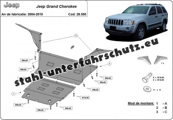 Unterfahrschutz für Motor der Marke Jeep Grand Cherokee