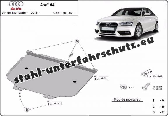 Stahl Getriebe Schutz für  Audi A4 B9 All Road