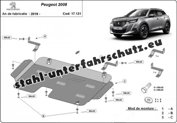 Unterfahrschutz für Motor der Marke Peugeot 2008