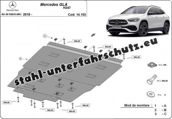 Unterfahrschutz für Motor der Marke Mercedes GLA H247